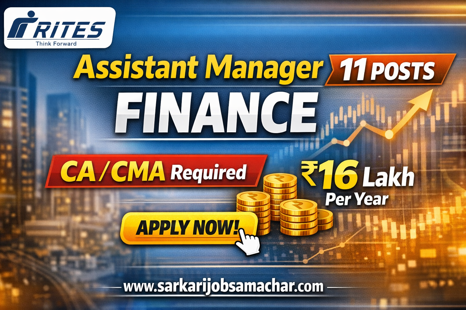 RITES Assistant Manager (Finance) Recruitment 2026 – Apply Online for 11 Posts